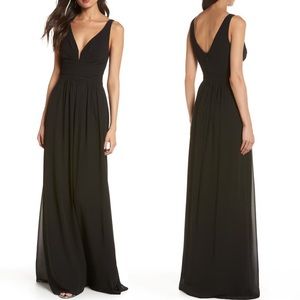 Lulu’s Chiffon Ruched A-line Maxi Dress
